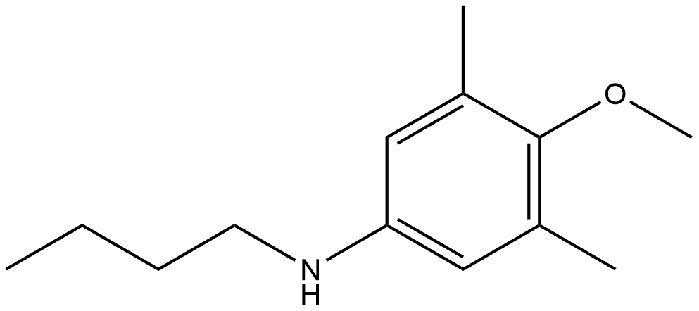 N-Butyl-4-methoxy-3,5-dimethylbenzenamine 结构式