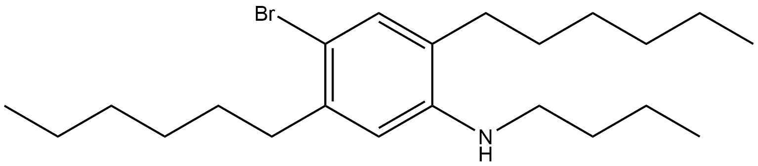 4-Bromo-N-butyl-2,5-dihexylbenzenamine 结构式