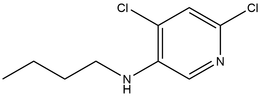 N-Butyl-4,6-dichloro-3-pyridinamine 结构式