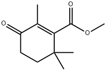 1-Cyclohexene-1-carboxylic acid, 2,6,6-trimethyl-3-oxo-, methyl ester 结构式