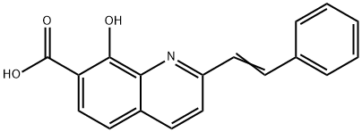 8-Hydroxy-2-styrylquinoline-7-carboxylic acid 结构式