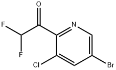 1-(5-溴-3-氯吡啶-2-基)-2,2-二氟乙-1-酮 结构式