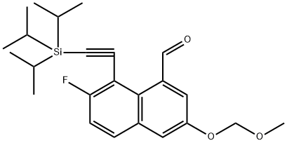 7-氟-3-(甲氧基甲氧基)-8-((三异丙基甲硅基)乙炔基)-1-萘 结构式