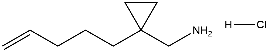 (1-(戊-4-烯-1-基)环丙基)甲胺盐酸盐 结构式