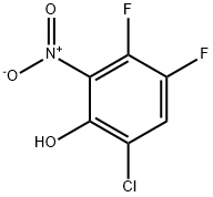 6-氯-3,4-二氟-2-硝基苯酚 结构式