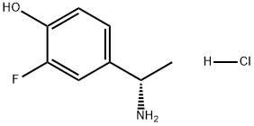 (S)-4-(1-氨乙基)-2-氟苯酚(盐酸盐) 结构式