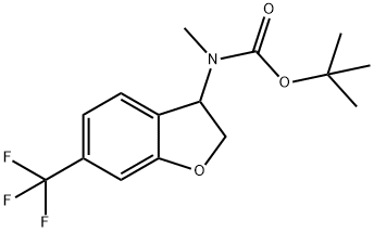 1,1-Dimethylethyl N-[2,3-dihydro-6-(trifluoromethyl)-3-benzofuranyl]-N-methylcarbamate 结构式