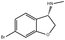 3-Benzofuranamine, 6-bromo-2,3-dihydro-N-methyl-, (3S)- 结构式