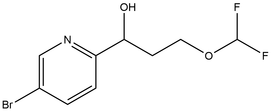 1-(5-溴吡啶-2-基)-3-(二氟甲氧基)丙-1-醇 结构式
