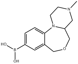 Boronic acid, B-(1,2,3,4,4a,5-hexahydro-3-methyl-7H-pyrazino[1,2-a][4,1]benzoxazepin-9-yl)- 结构式
