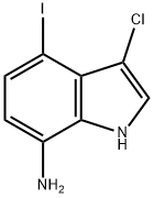 3-氯-4-碘-1H-吲哚-7-胺 结构式