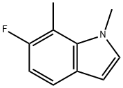 6-氟-1,7-二甲基-吲哚 结构式