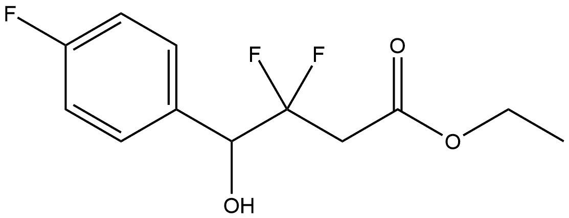 ethyl 3,3-difluoro-4-(4-fluorophenyl)-4-hydroxybutanoate 结构式