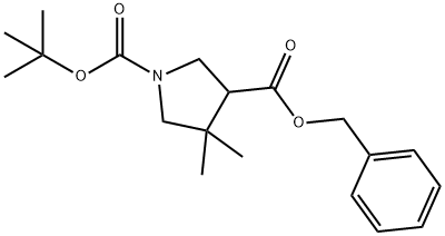 1-(1,1-Dimethylethyl) 3-(phenylmethyl) 4,4-dimethyl-1,3-pyrrolidinedicarboxylate 结构式