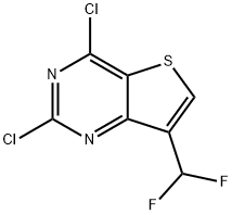 2,4-二氯-7-(二氟甲基)噻吩并[3,2-D]嘧啶 结构式