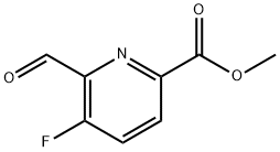 5-氟-6-甲酰基-2-吡啶羧酸甲酯 结构式