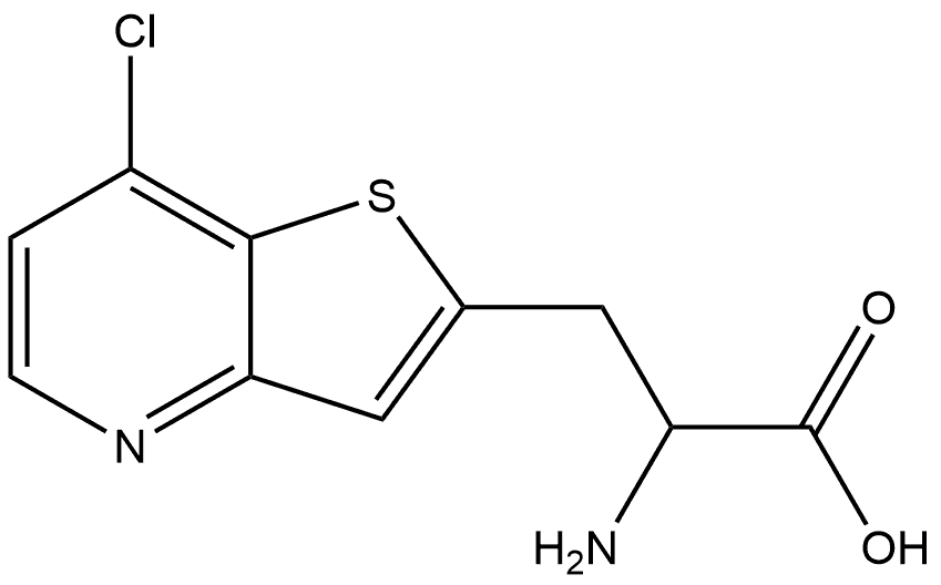2-氨基-3-(7-氯噻吩[3,2-B]吡啶-2-基)丙酸 结构式