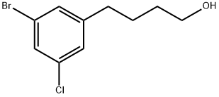 4-(3-溴-5-氯苯基)丁-1-醇 结构式