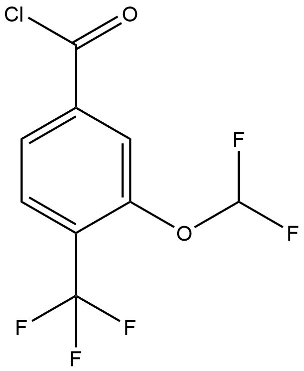 3-(Difluoromethoxy)-4-(trifluoromethyl)benzoyl chloride 结构式