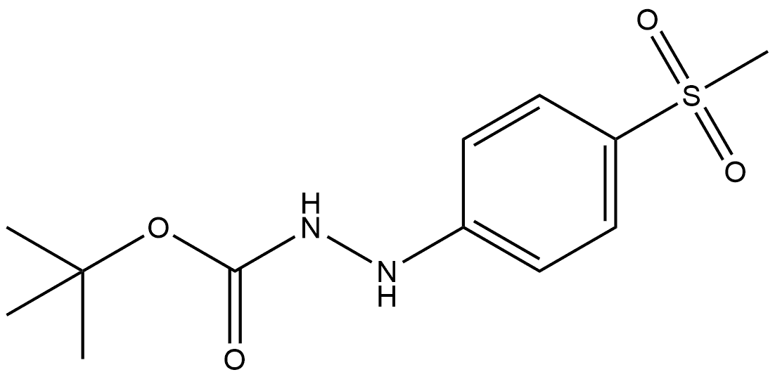 1,1-Dimethylethyl 2-[4-(methylsulfonyl)phenyl]hydrazinecarboxylate 结构式