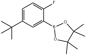 2-(5-(叔丁基)-2-氟苯基)-4,4,5,5-四甲基-1,3,2-二氧硼烷 结构式