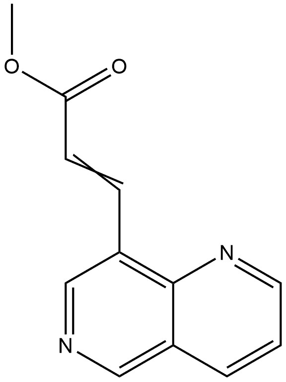 3- [1,6]萘啶-8-丙烯酸甲酯 结构式