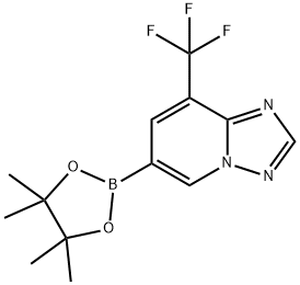 6-(4,4,5,5-四甲基-1,3,2-二氧硼杂环戊烷-2-基)-8-(三氟甲基)-[1,2,4]三唑并[1,5-A]吡啶 结构式