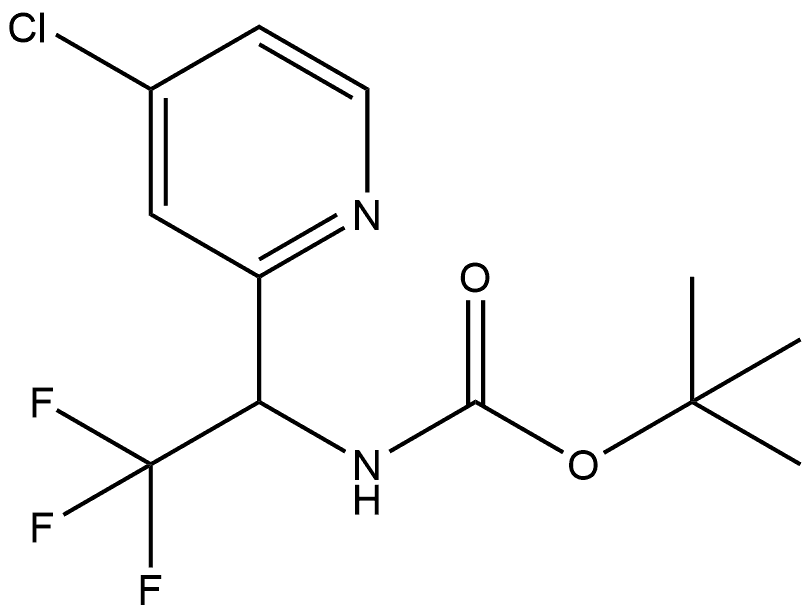 (1-(4-氯吡啶-2-基)-2,2,2-三氟乙基)氨基甲酸叔丁酯 结构式