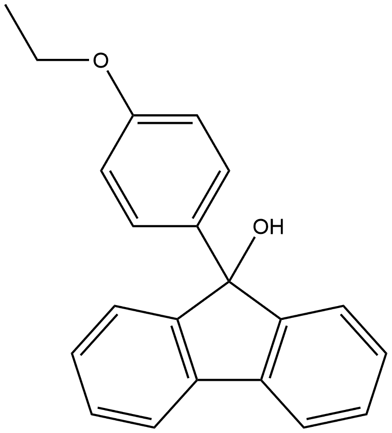 9-(4-Ethoxyphenyl)-9H-fluoren-9-ol 结构式