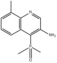 (3-氨基-8-甲基喹啉-4-基)二甲基氧化膦 结构式