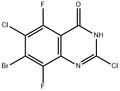 7-溴-2,6-二氯-5,8-二氟噻唑啉-4(3H)-酮 结构式