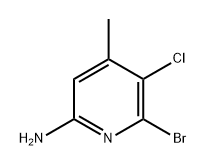 6-溴-5-氯-4-甲基吡啶-2-胺 结构式