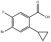4-溴-2-环丙基-5-氟苯甲酸 结构式