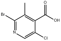 2-溴-5-氯-3-甲基异烟酸 结构式