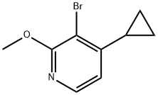 3-溴-4-环丙基-2-甲氧基吡啶 结构式