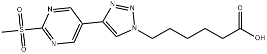 1H-1,2,3-Triazole-1-hexanoic acid, 4-[2-(methylsulfonyl)-5-pyrimidinyl]- 结构式