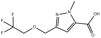 1-甲基-3-((2,2,2-三氟乙氧基)甲基)-1H-吡唑-5-羧酸 结构式