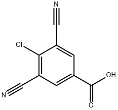 4-氯-3,5-二氰基苯甲酸 结构式