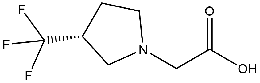 (R)-2-(3-(三氟甲基)吡咯烷-1-基)乙酸 结构式