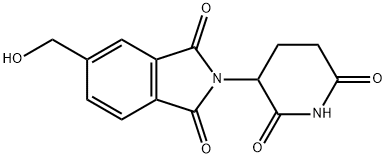 2-(2,6-二氧哌啶-3-基)-5-(羟甲基)异吲哚啉-1,3-二酮 结构式