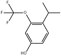 4-异丙基-3-(三氟甲氧基)苯酚 结构式