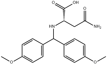 L-Asparagine, N-[bis(4-methoxyphenyl)methyl]- 结构式