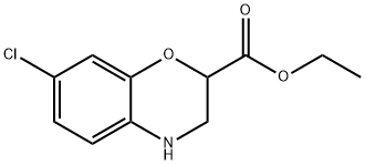 2H-1,4-Benzoxazine-2-carboxylic acid, 7-chloro-3,4-dihydro-, ethyl ester 结构式