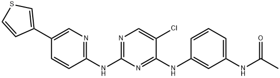 Acetamide, N-[3-[[5-chloro-2-[[5-(3-thienyl)-2-pyridinyl]amino]-4-pyrimidinyl]amino]phenyl]- 结构式
