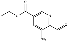 5-氨基-6-甲酰基烟酸乙酯 结构式