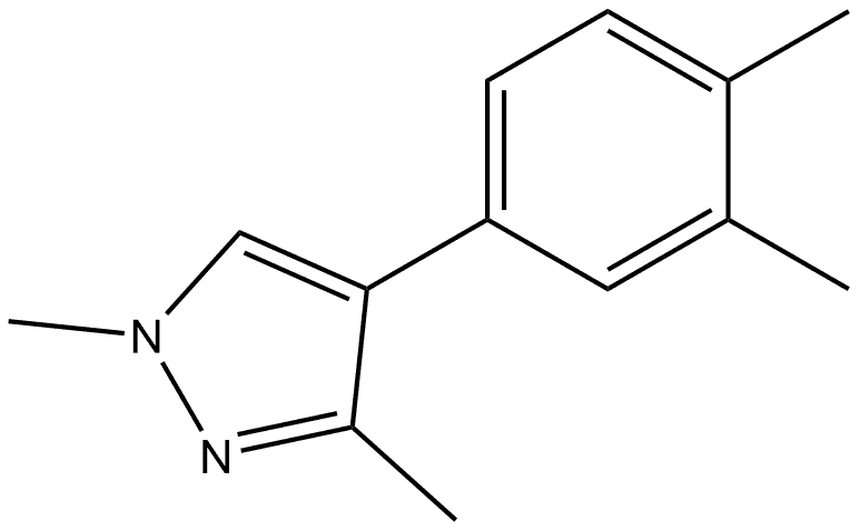 4-(3,4-Dimethylphenyl)-1,3-dimethyl-1H-pyrazole 结构式