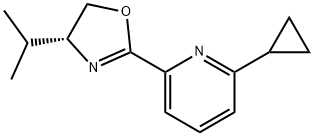 (R)-2-(6-环丙基吡啶-2-基)-4-异丙基-4,5-二氢恶唑 结构式