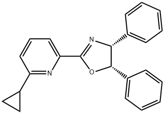 (4R,5S)-2-(6-环丙基吡啶-2-基)-4,5-二苯基-4,5-二氢恶唑 结构式