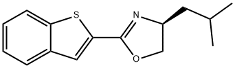 (S)-2-(苯并[B]噻吩-2-基)-4-异丁基-4,5-二氢恶唑 结构式