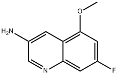 7-氟-5-甲氧基喹啉-3-胺 结构式